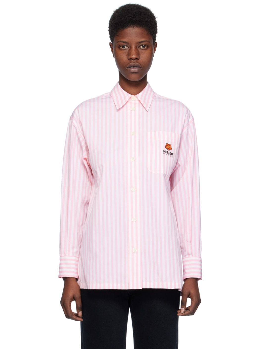 Pink Kenzo Paris Boke Flower Crest Shirt - 1