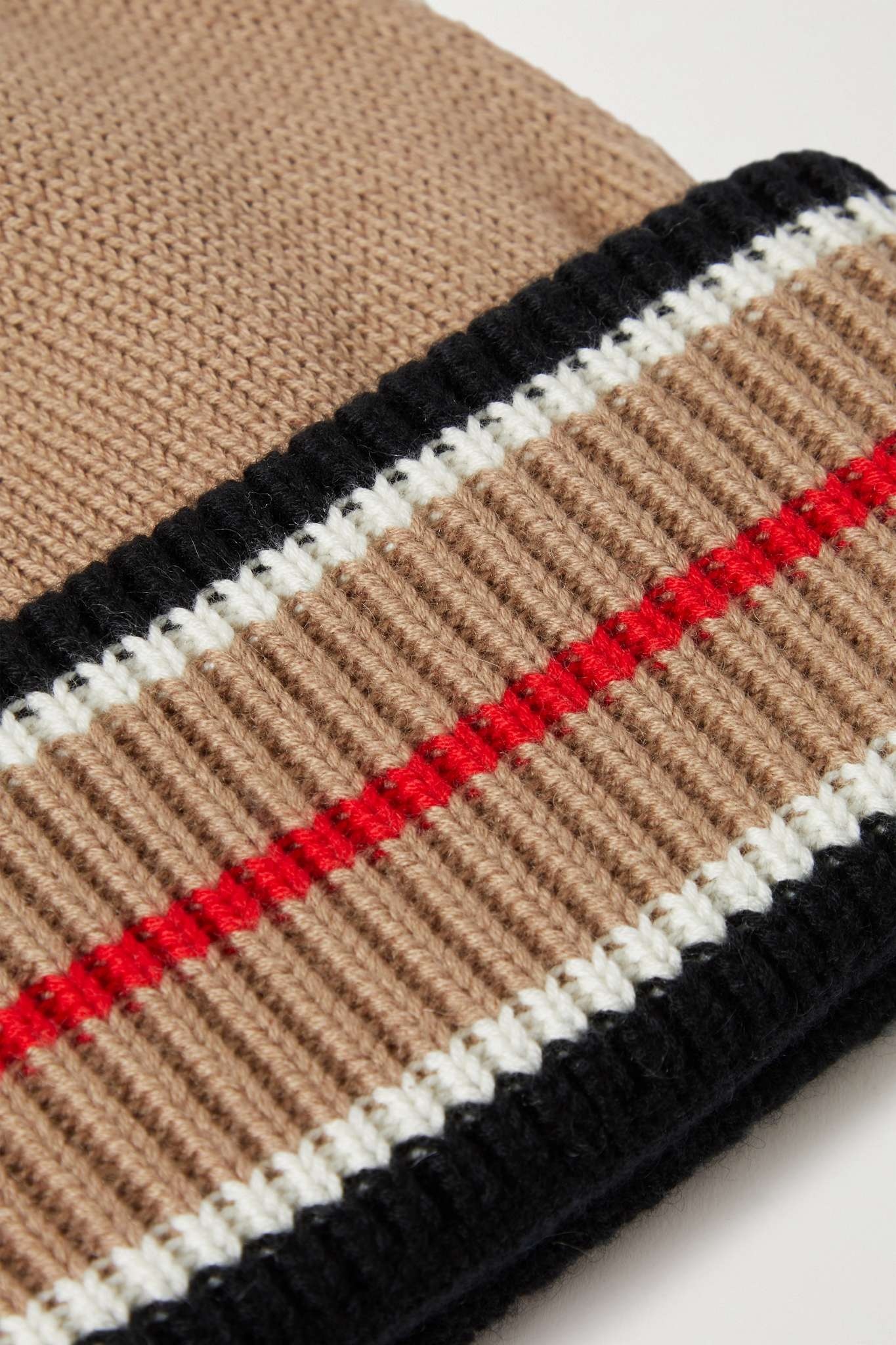 Reversible striped cashmere and cotton-blend beanie - 3