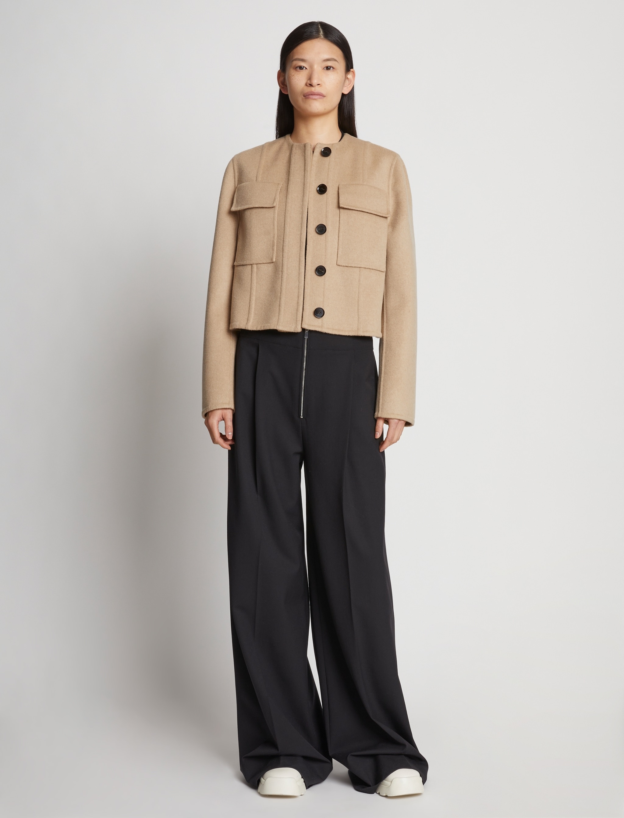 Eco Wool Double Face Crop Jacket - 3