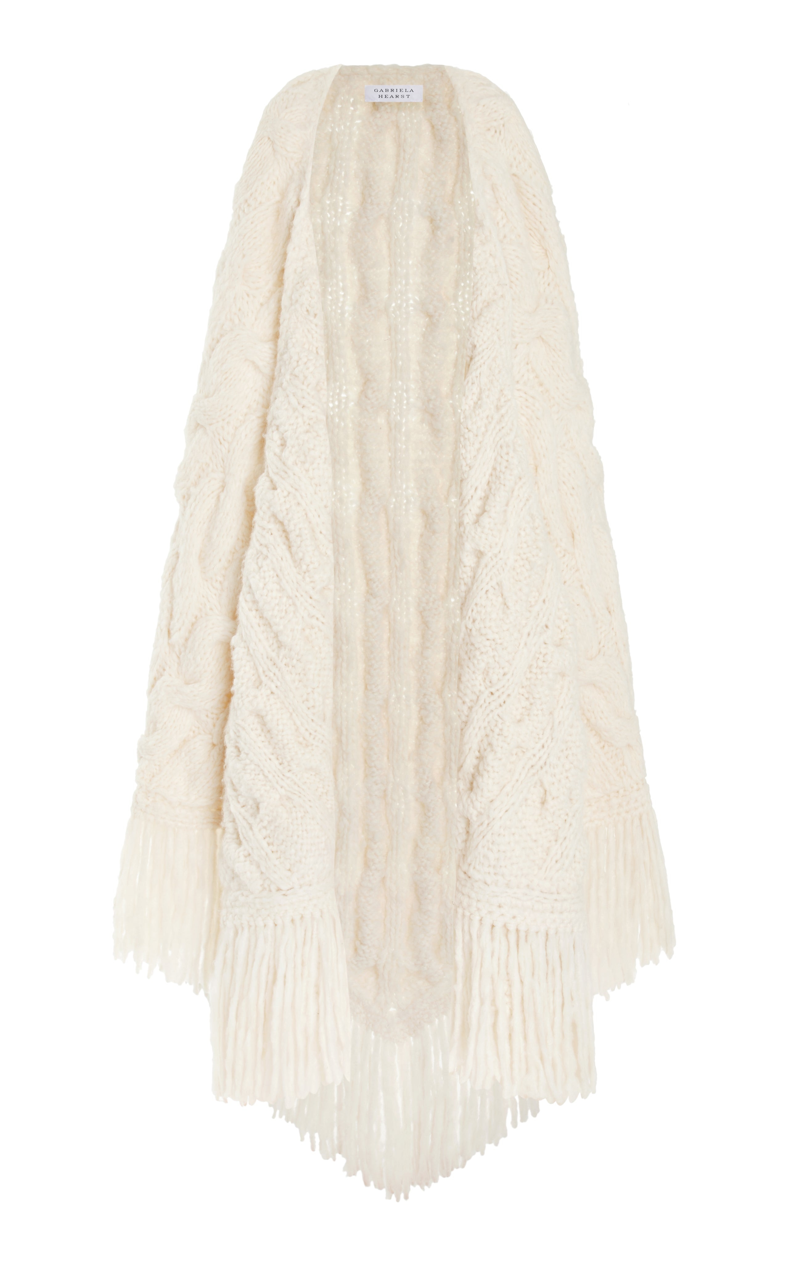 Libby Wrap in Ivory Welfat Cashmere - 1