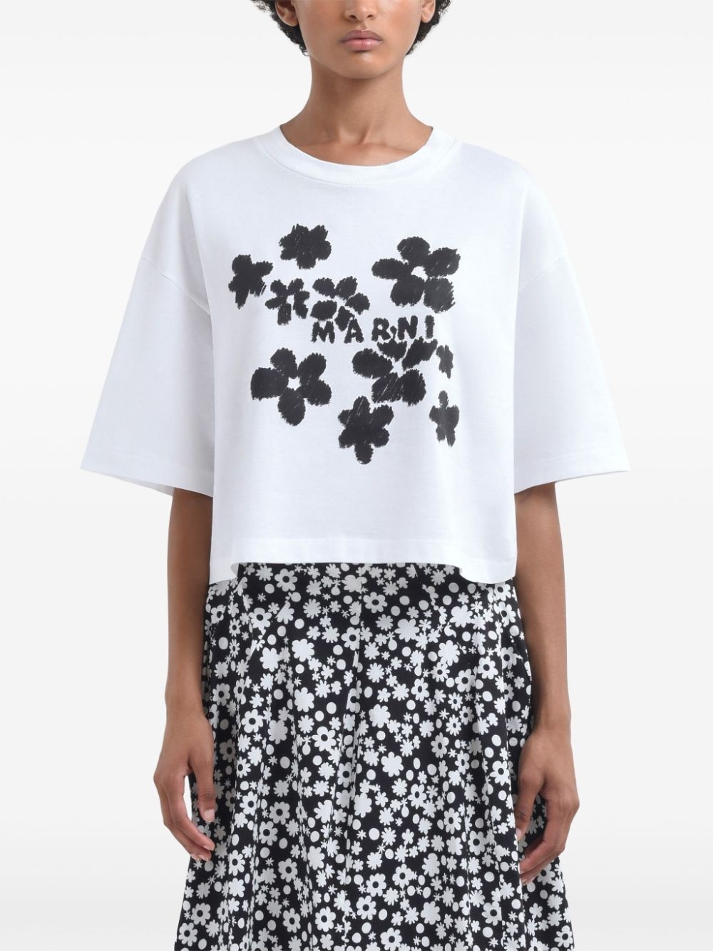 floral-print T-shirt - 3