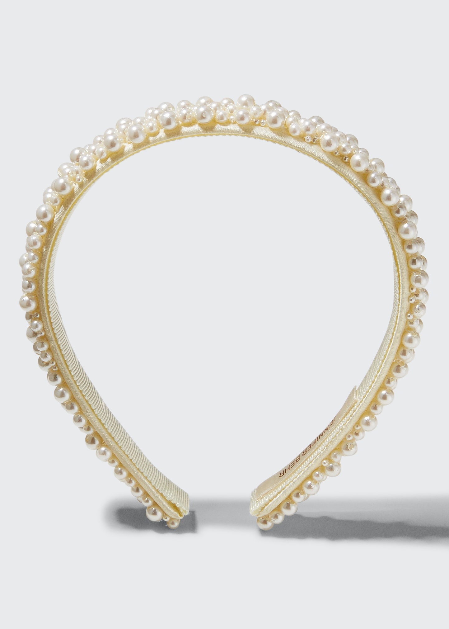 Bria Allover Pearly Satin Headband - 2