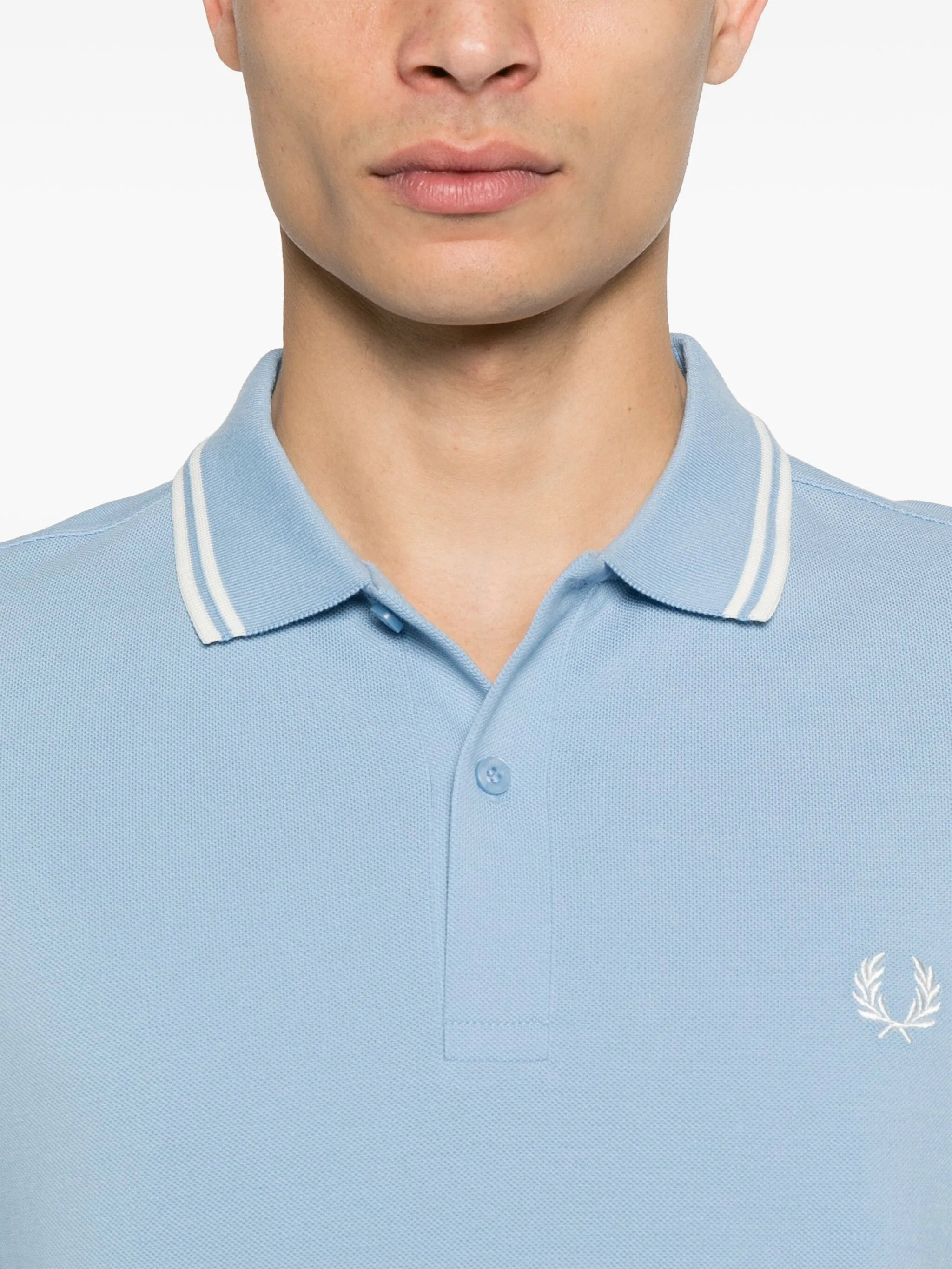 x Fred Perry striped-trim polo shirt - 4