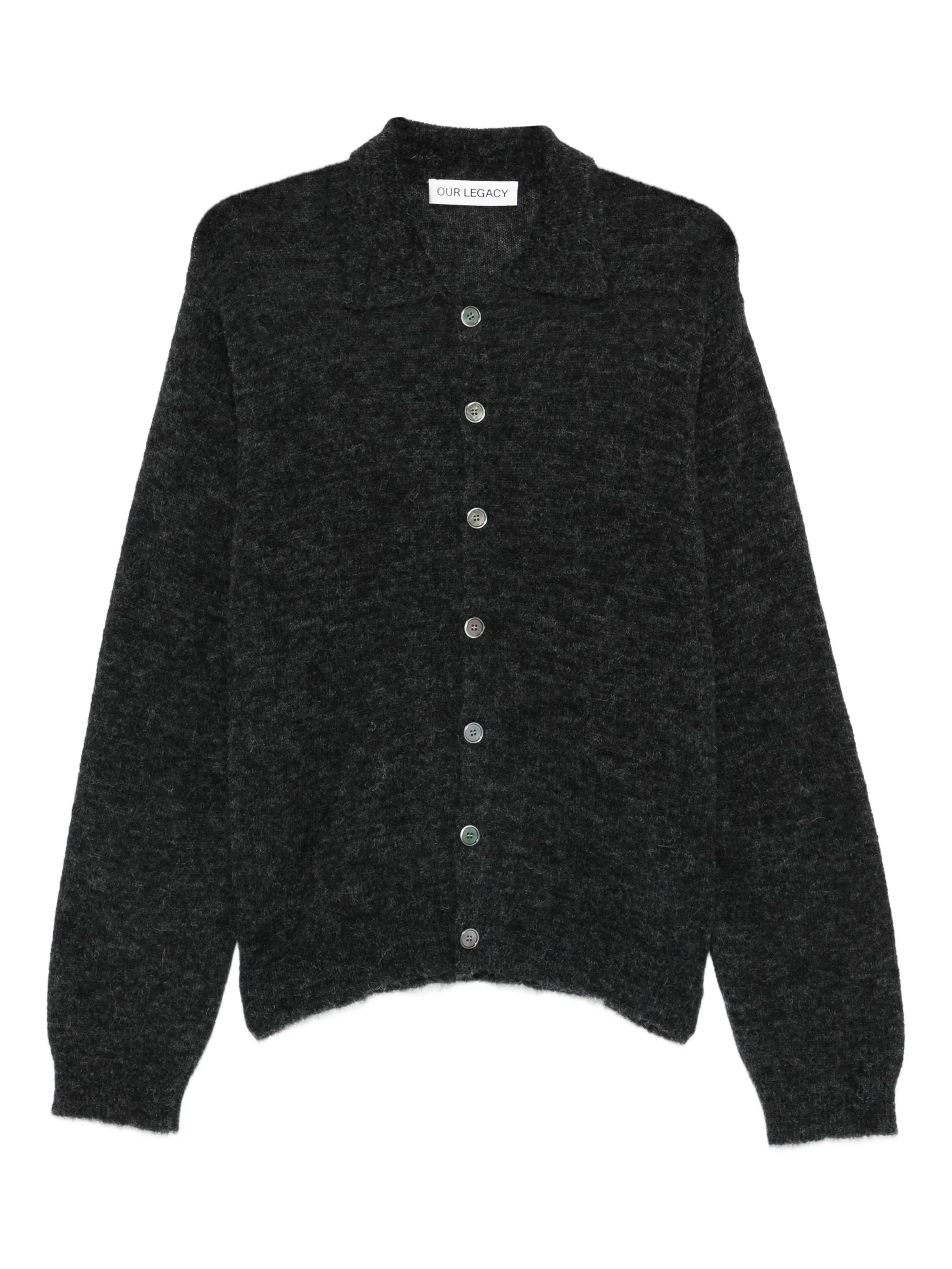 polo collar cardigan - 1