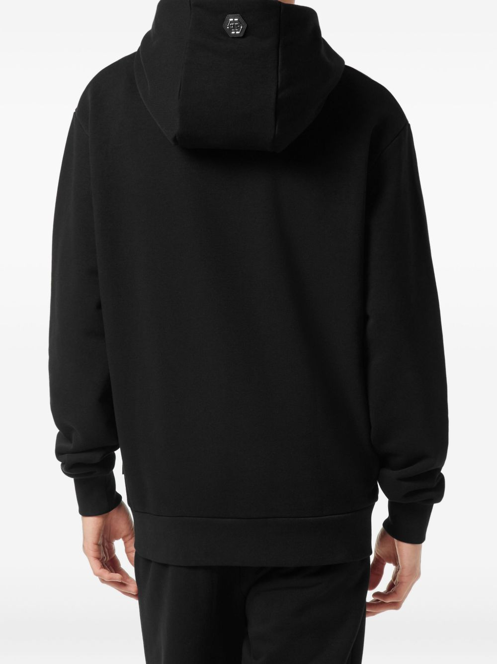 rhinestoned-skull zip hoodie - 3