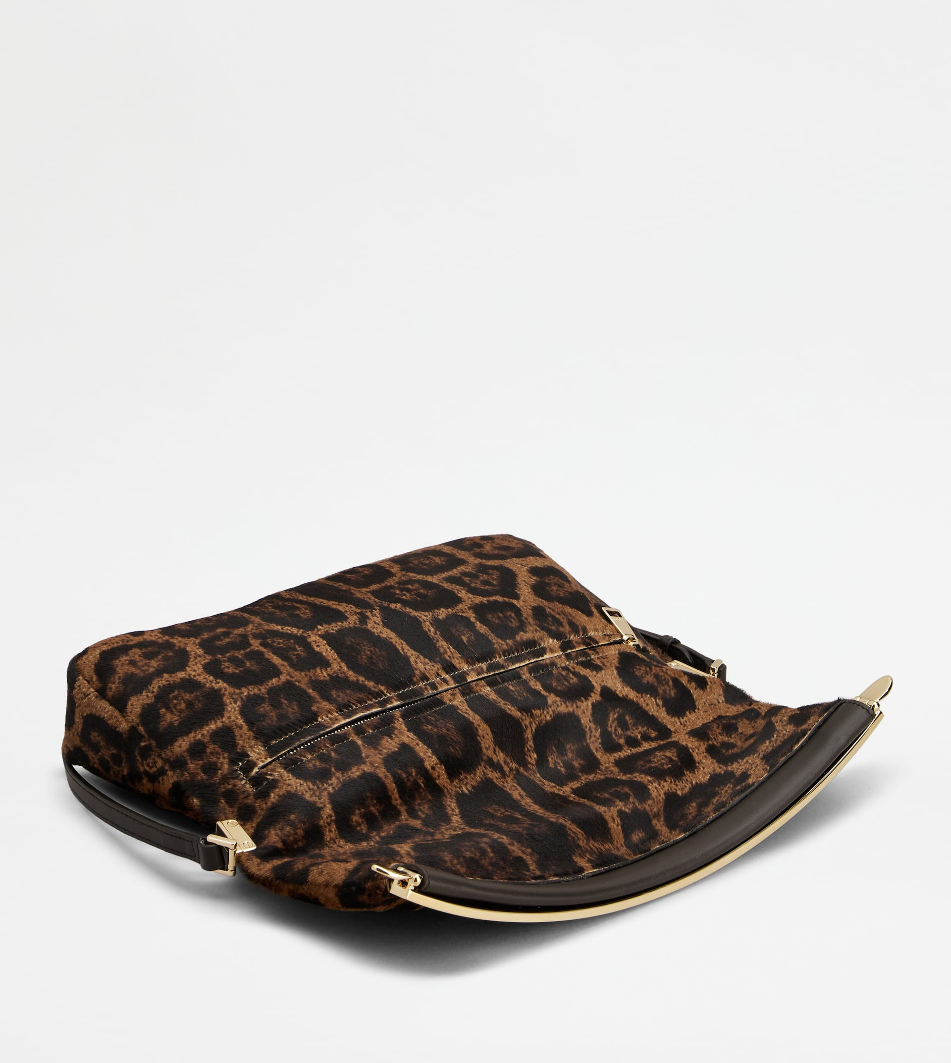 TOD'S MAGENTA BAG FLAP BAG IN PONY EFFECT LEATHER SMALL - BROWN - 4
