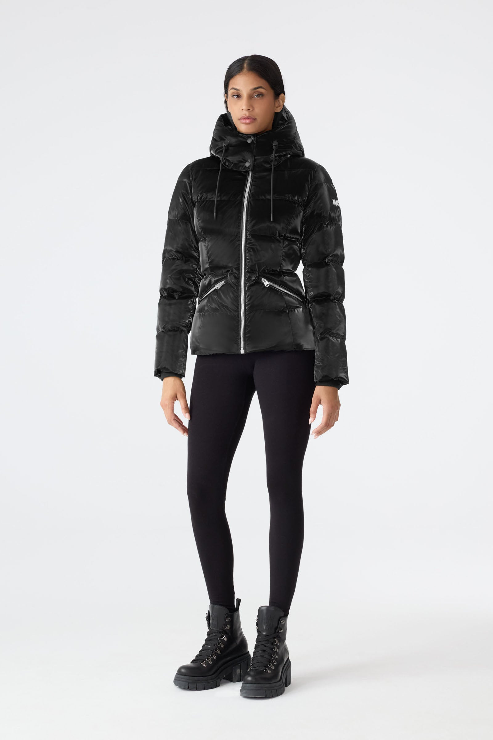 MADALYN-GLO High-Gloss Down Jacket With Removable Hood - 2
