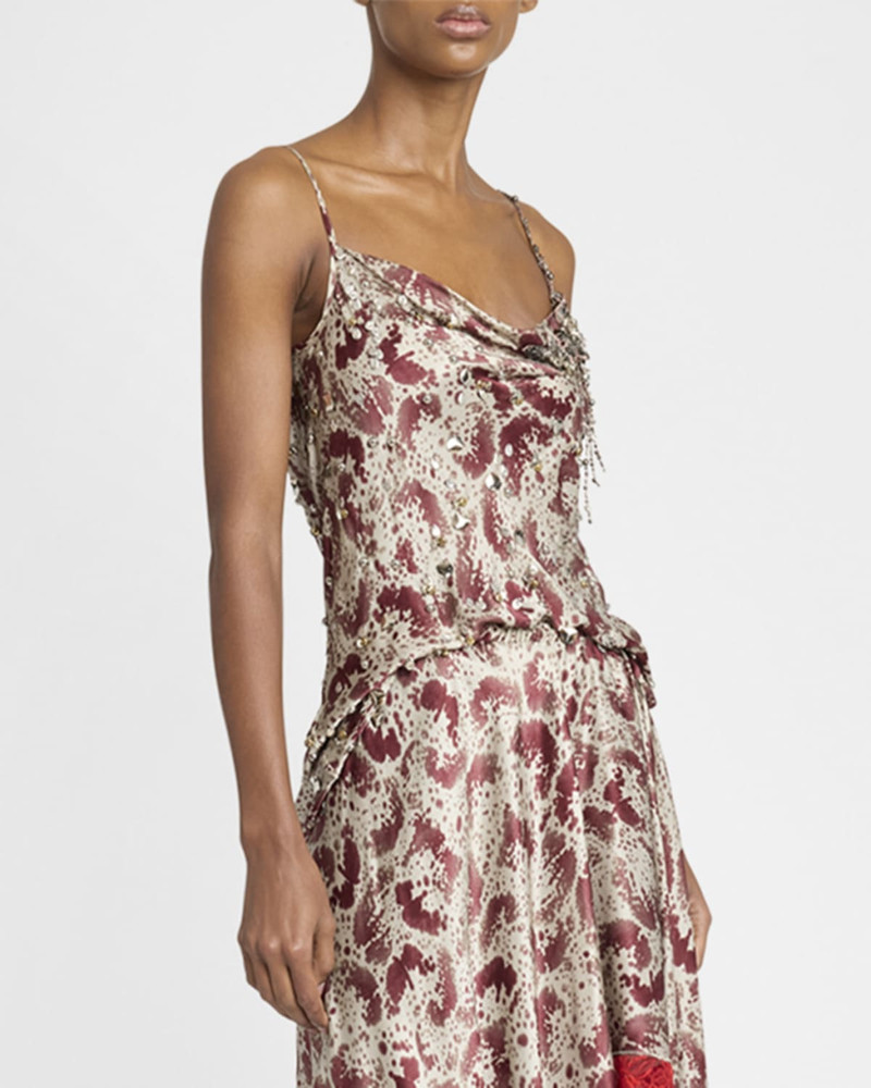 Chai Printed Embellished Blouse 4