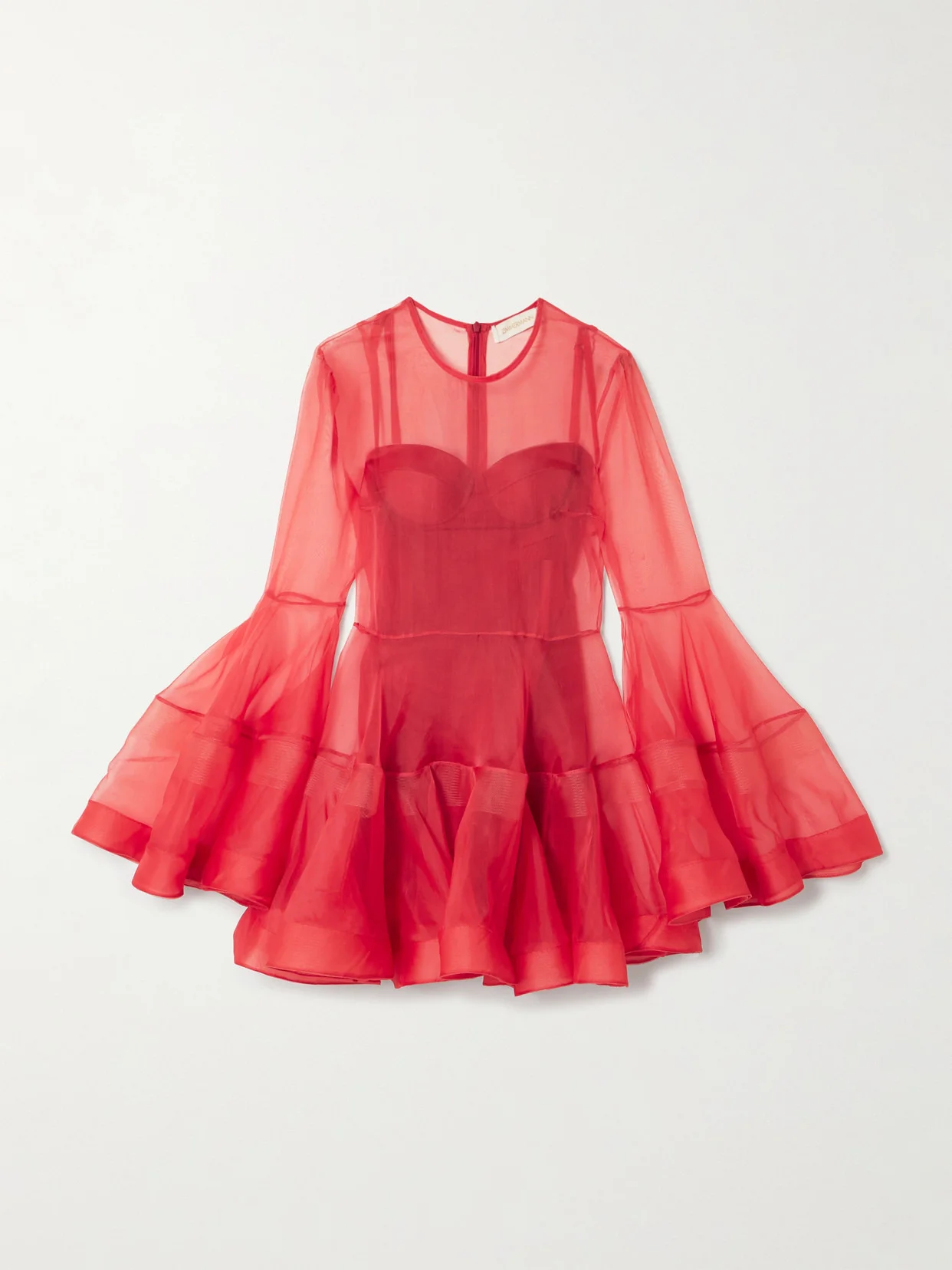 Rebellion Lantern Silk-tulle Mini Dress - 1