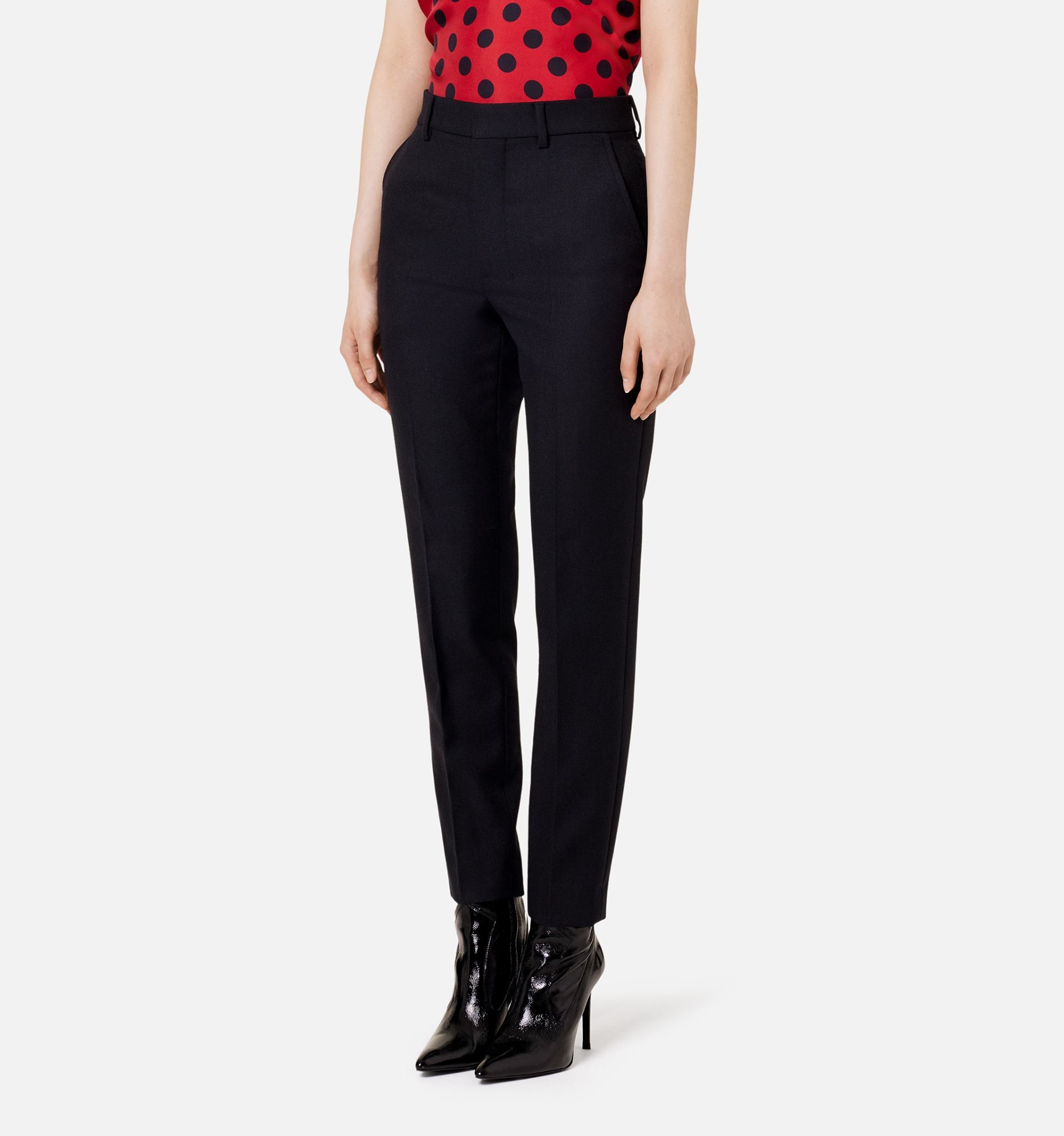 Cigarette Fit Trousers - 4