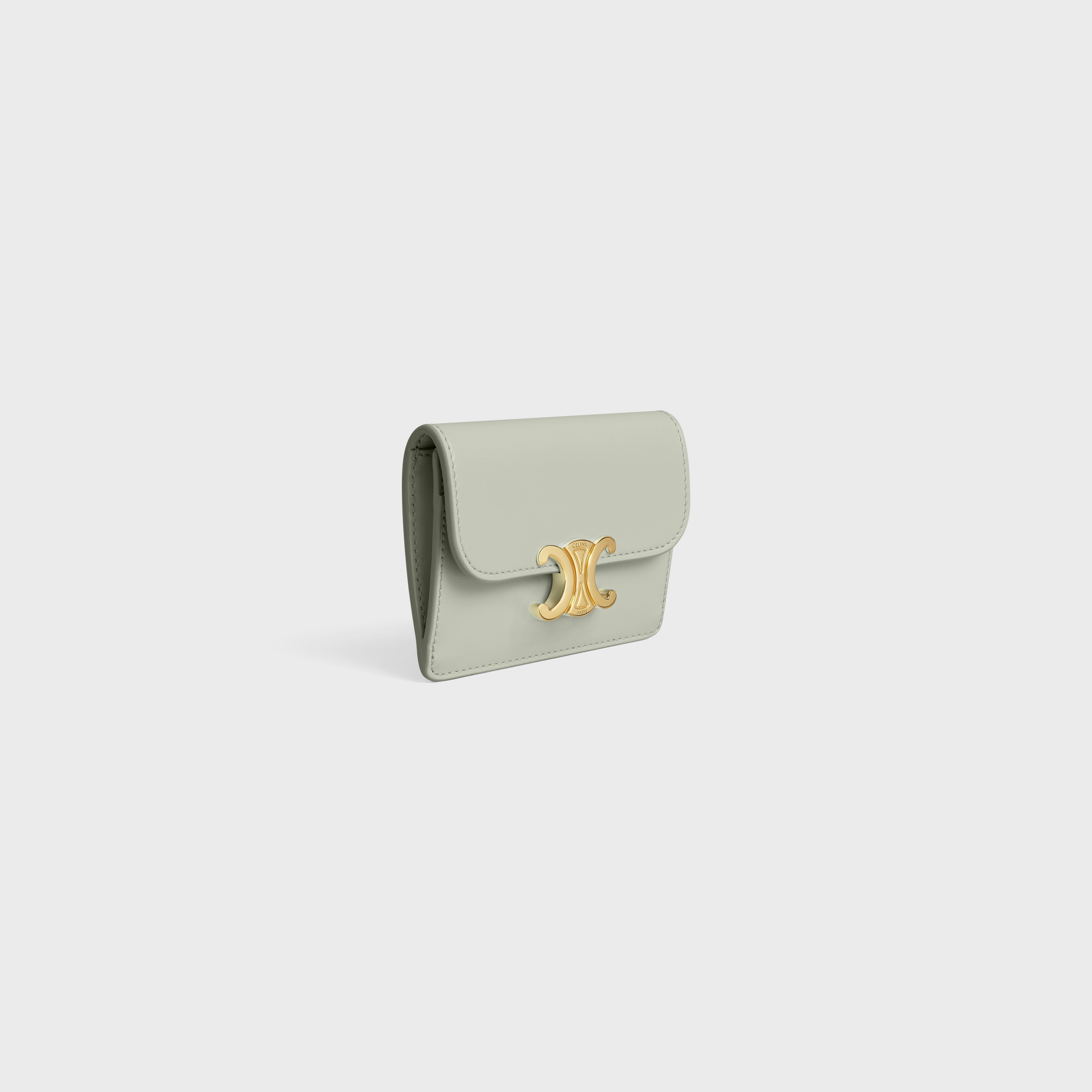CARD HOLDER WITH FLAP TRIOMPHE in Shiny calfskin - 2