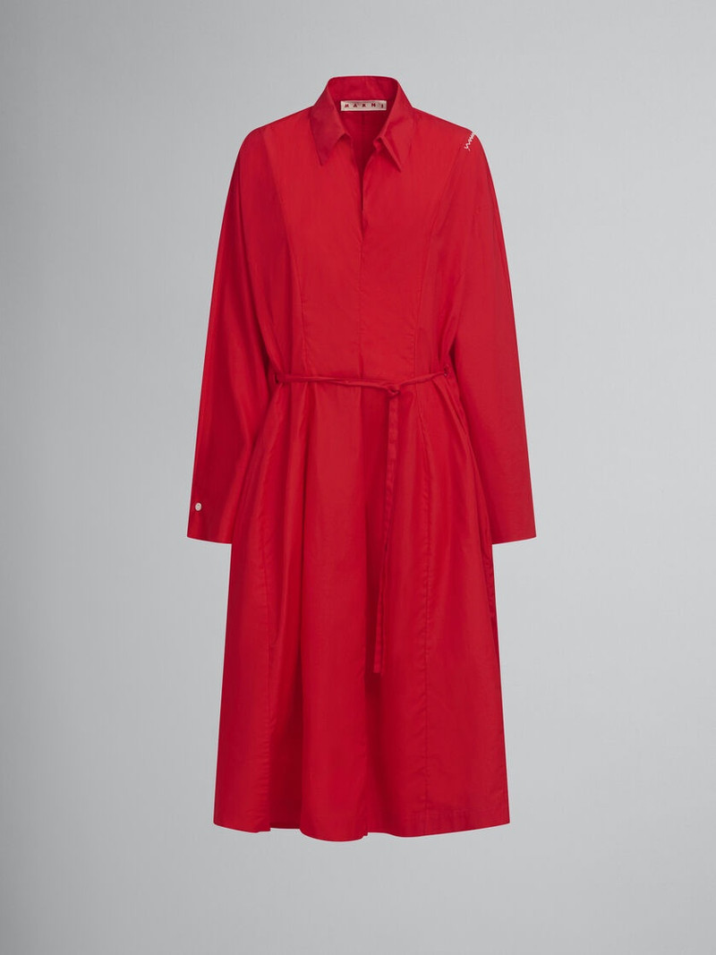 ORGANIC COTTON SHIRT DRESS WITH MARNI SYMBOL - 1