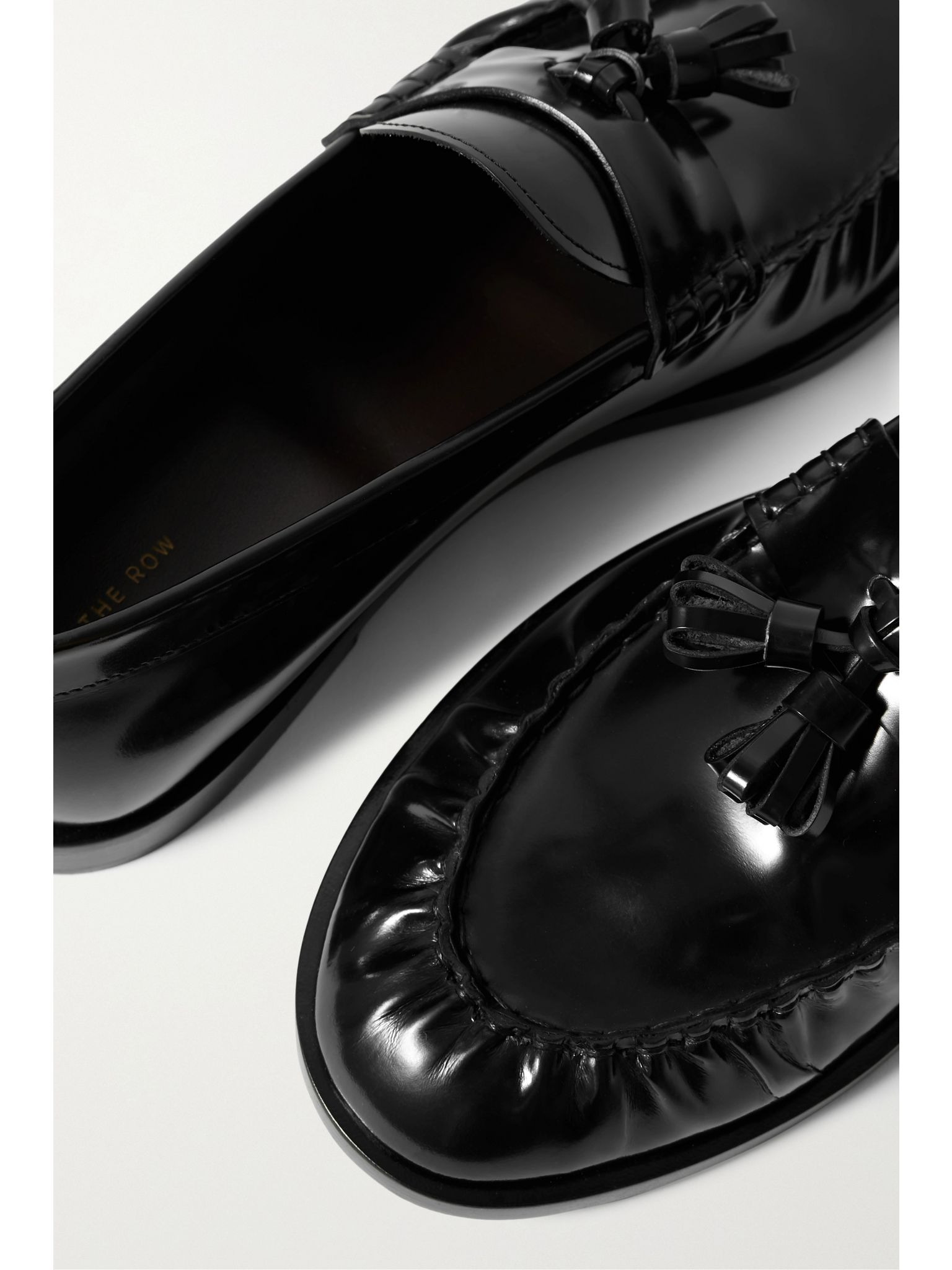 Tasseled leather loafers Black - 4