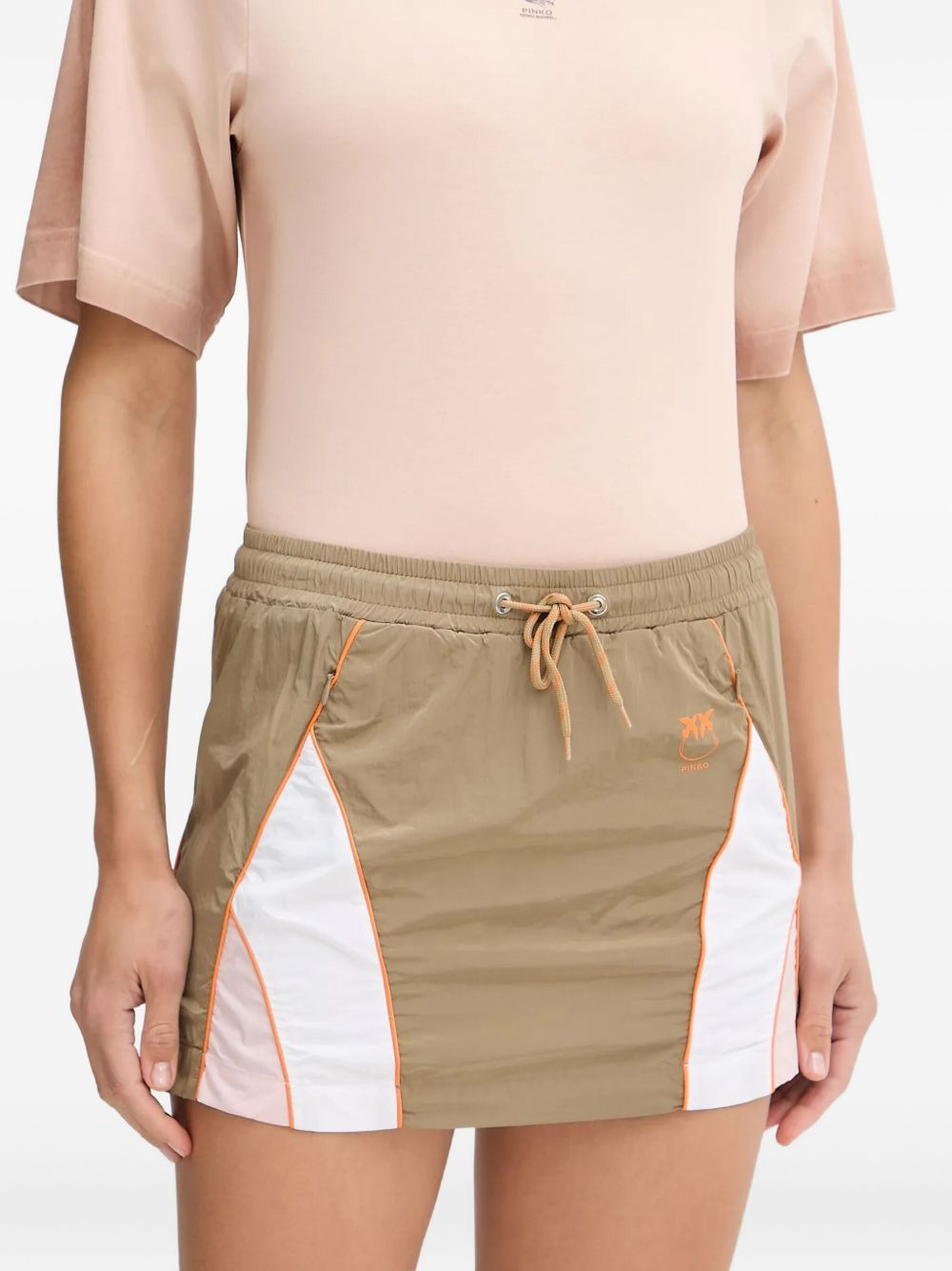 panelled drawstring skort - 3