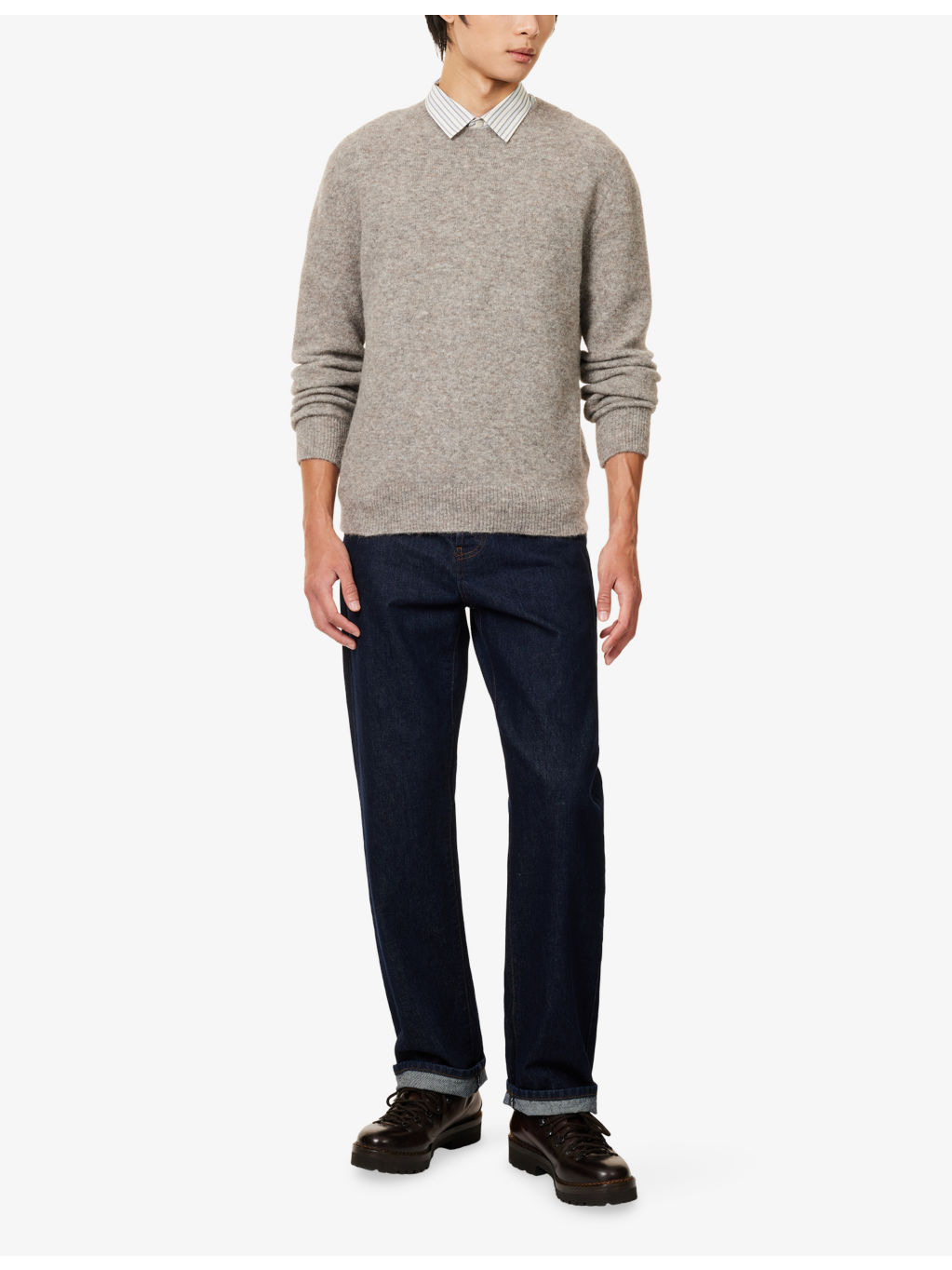Crewneck Long-Sleeves Knitted Jumper - 2