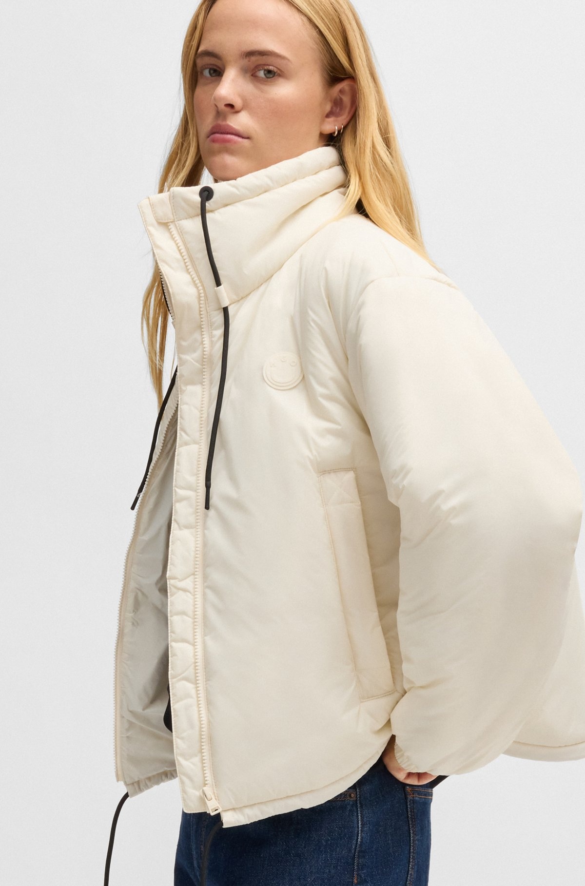 WATER-REPELLENT JACKET WITH HAPPY HUGO LOGO - 6