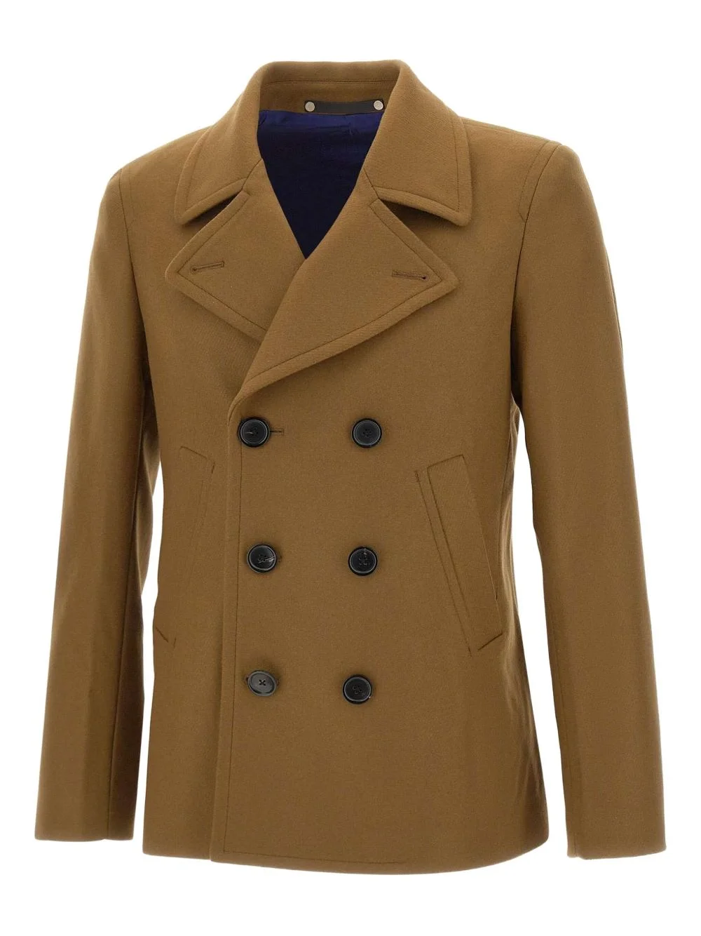peaked-lapels double-breasted coat - 1