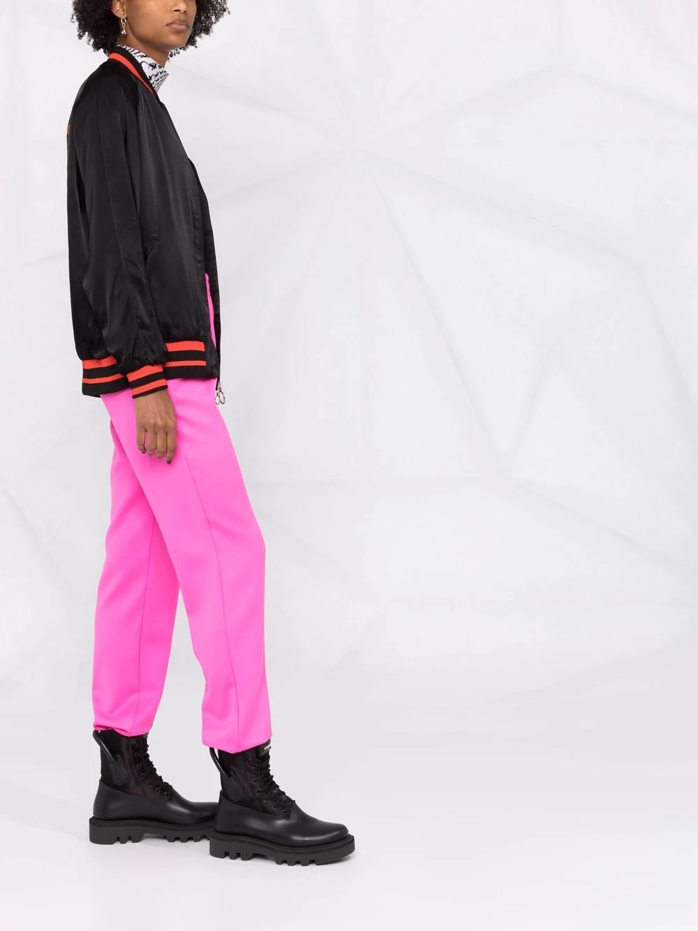 logo patch bomber jacket - 4
