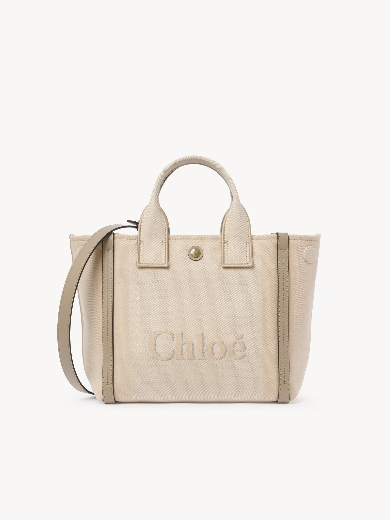 SMALL CHLOÉ CARRY TOTE BAG IN CANVAS - 4