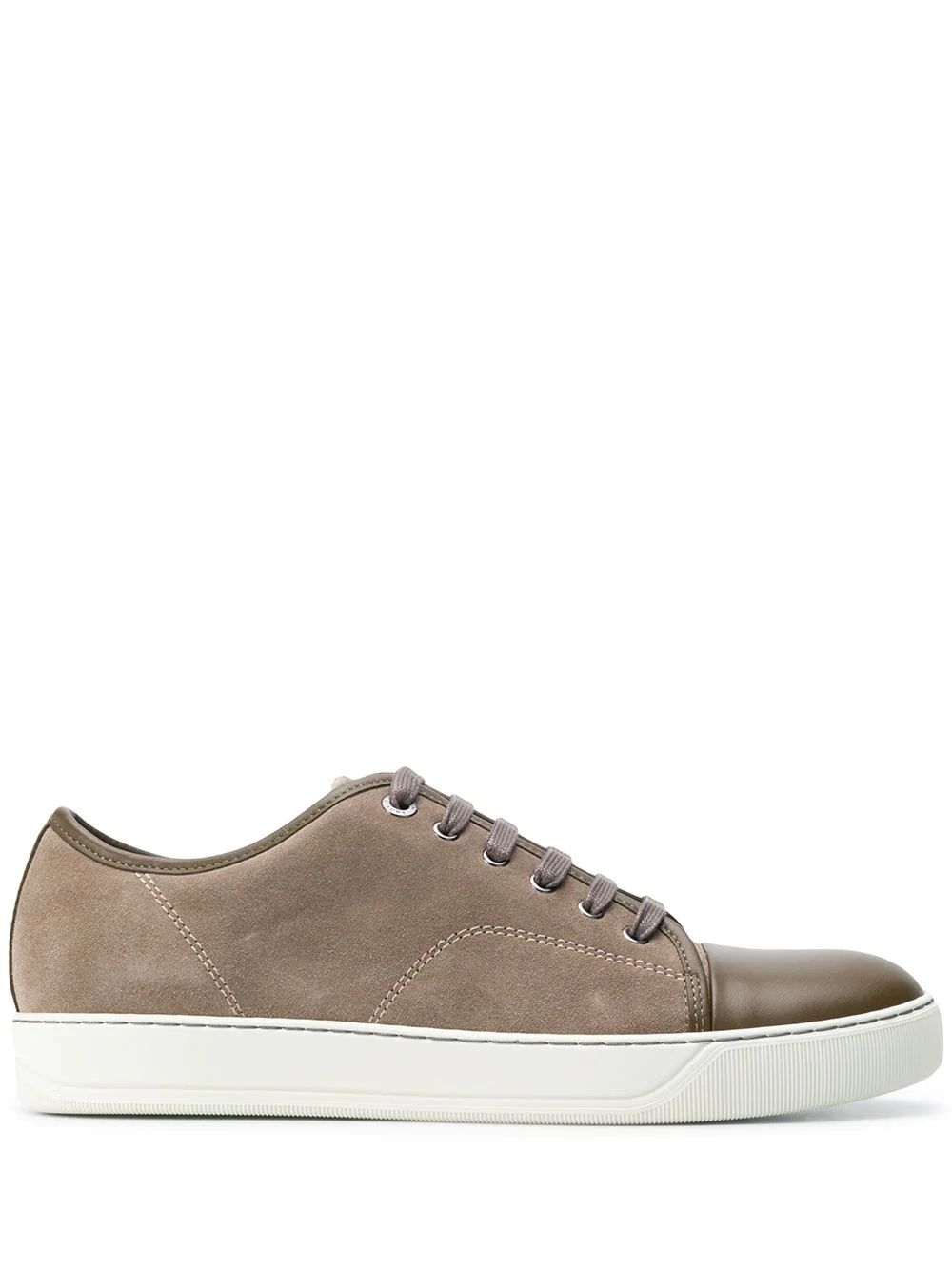 suede lace-up trainers - 1