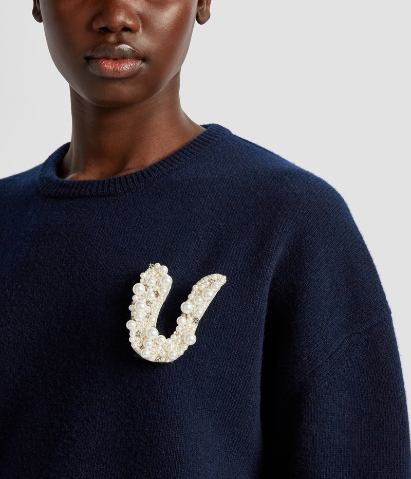 Erdem PEARL ALPHABET BROOCH U outlook