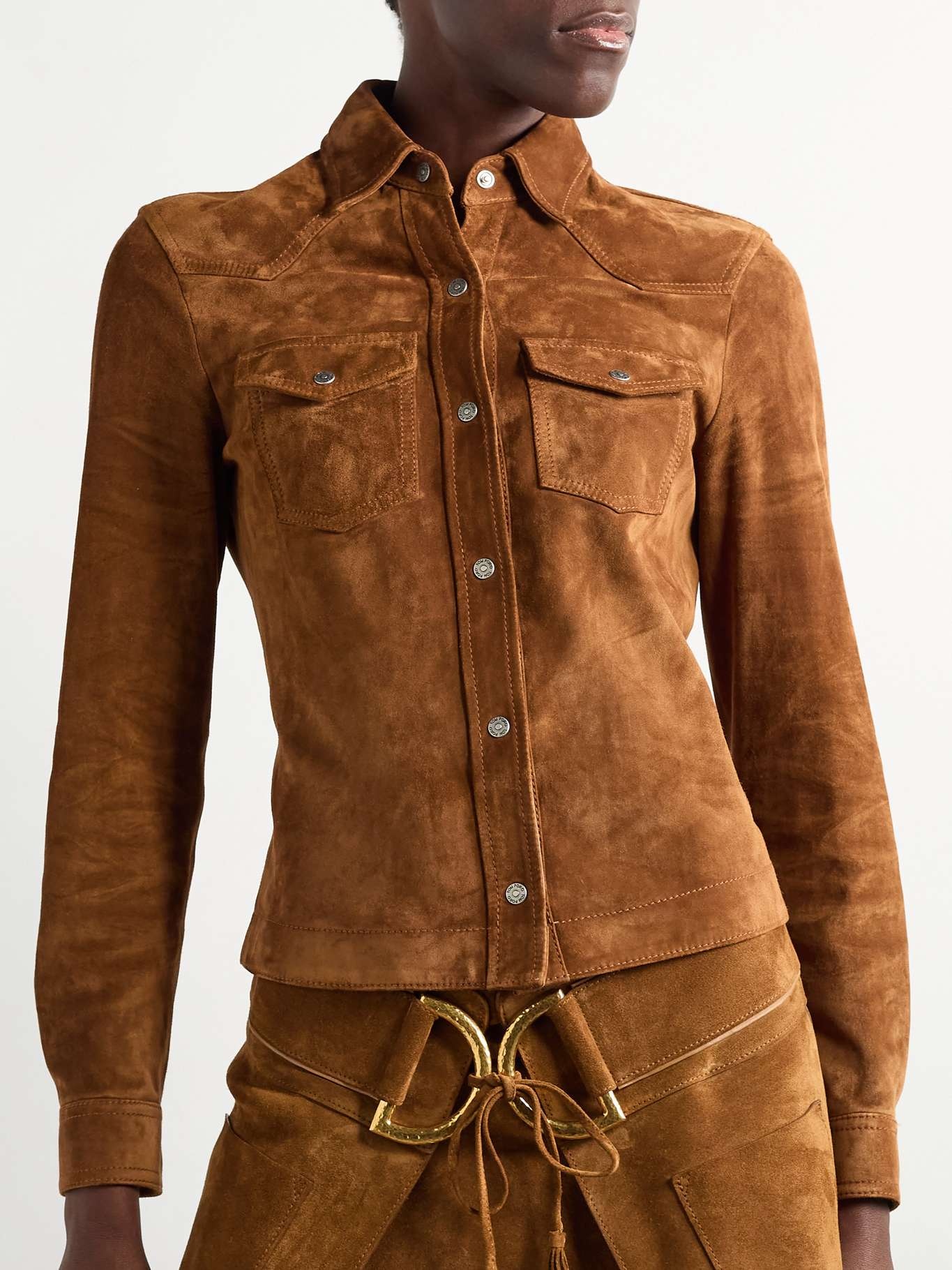 Suede shirt Camel - 3