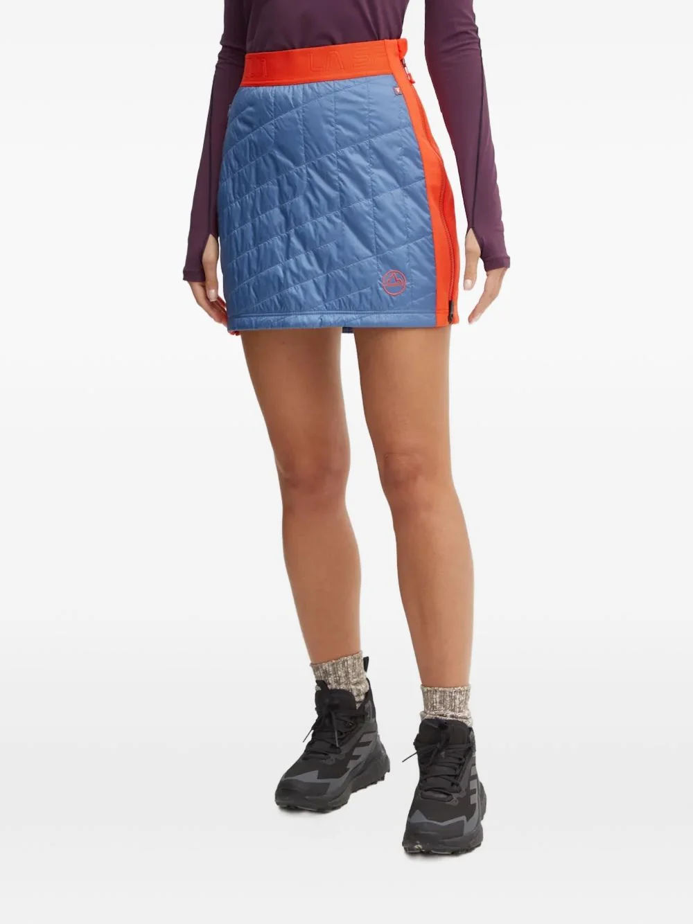 quilted side-zip skirt - 1