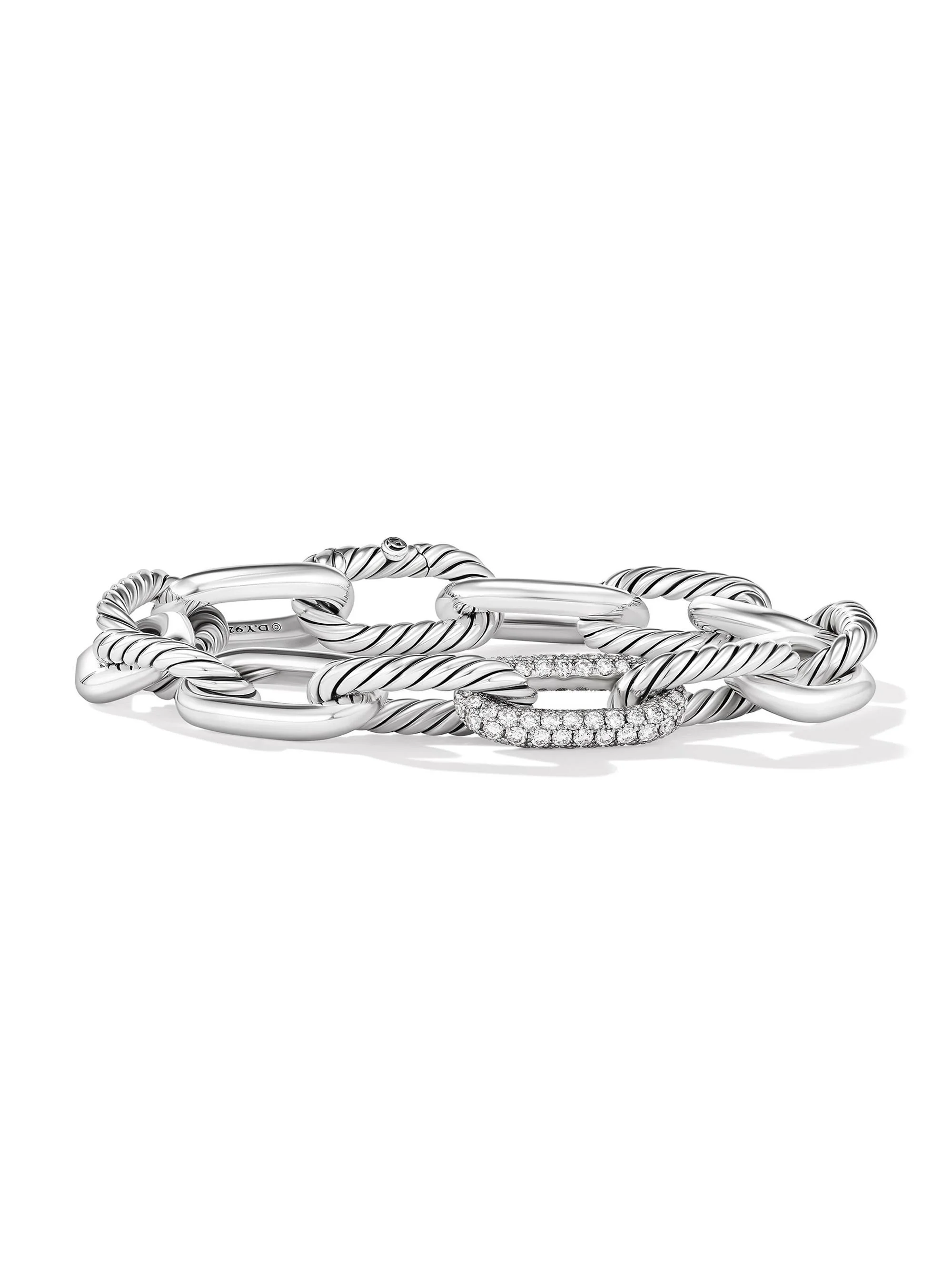Women's DY Madison Chain Bracelet in Sterling Silver - Diamond - 1