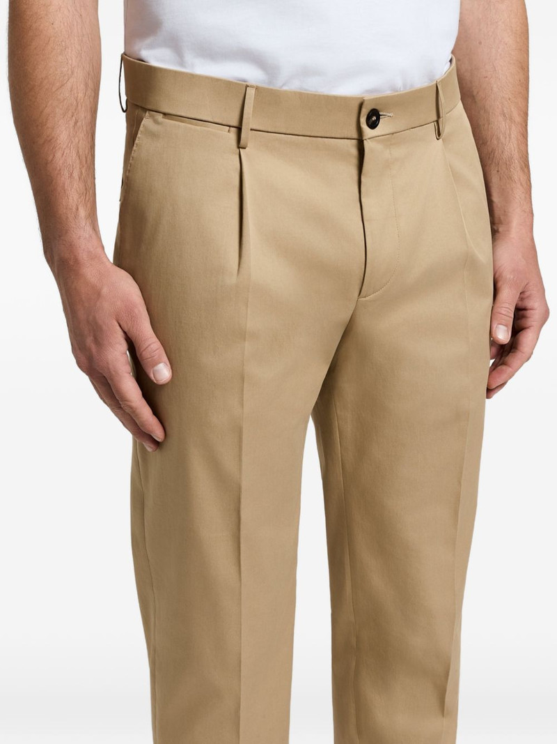 pleated-front turn-up trousers 4