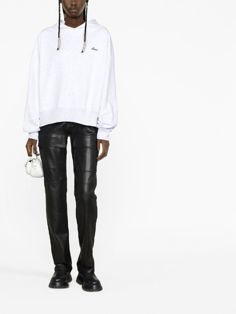 We11done logo-embroidered oversized hoodie outlook