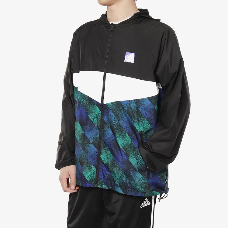 adidas originals hooded Zipper Casual Sports Jacket Multicolor DU8380 - 4