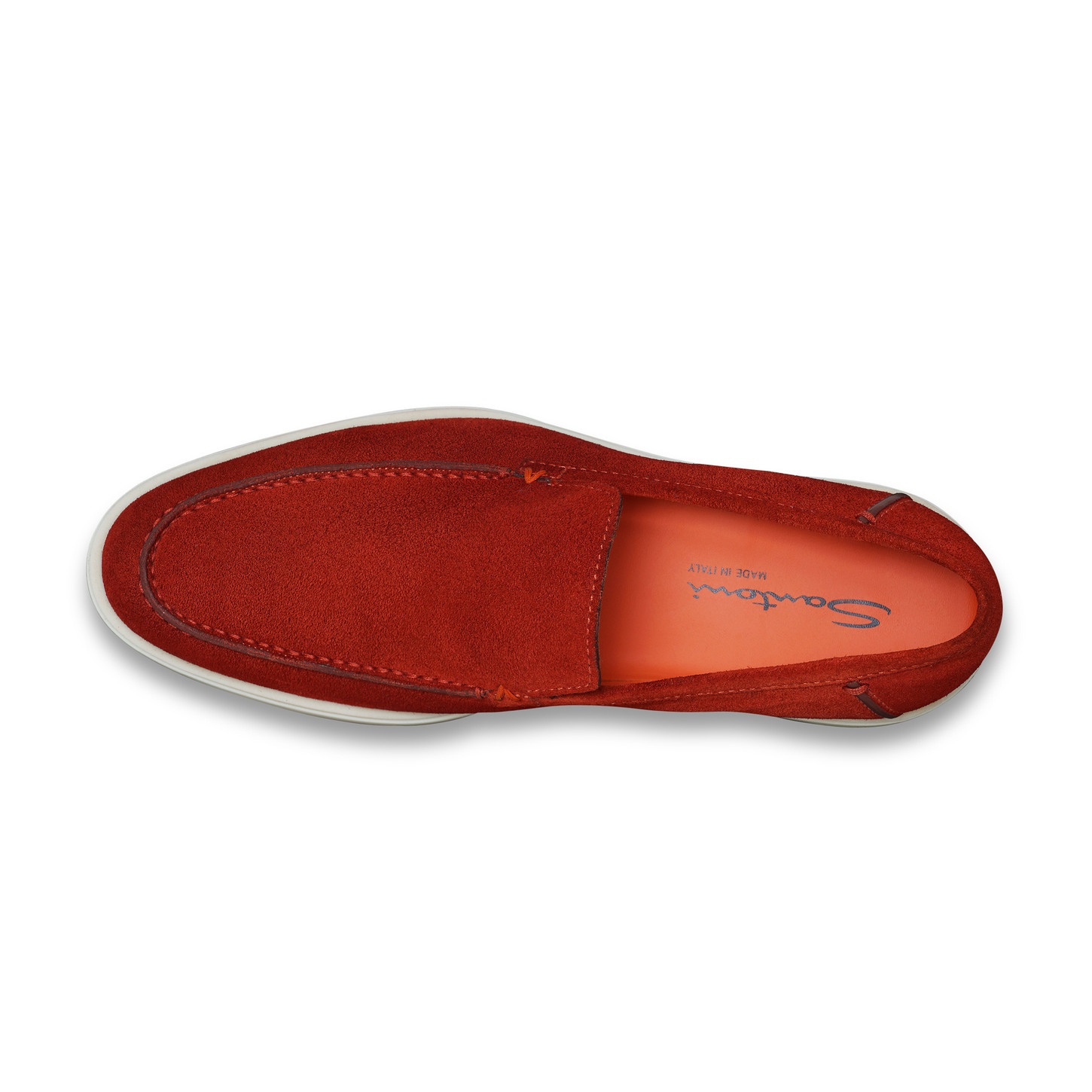 Men's orange suede loafer - 4