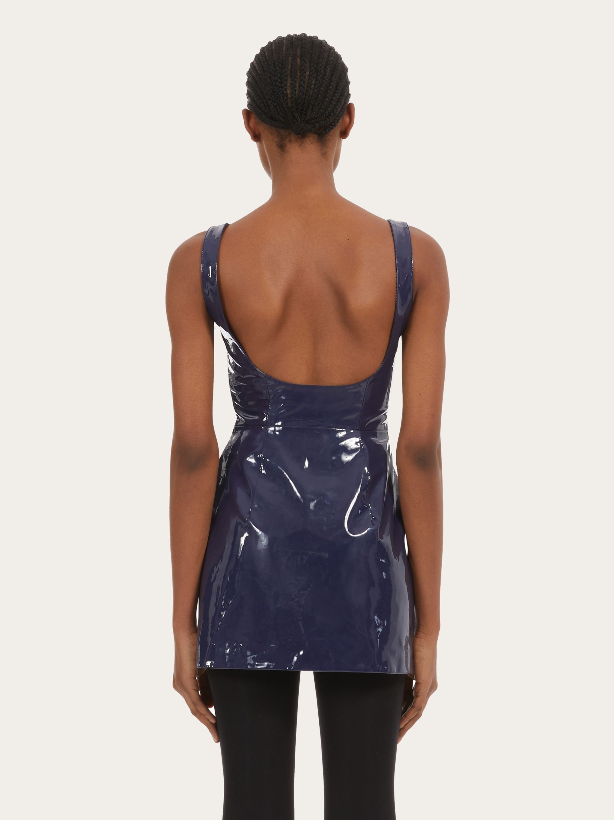 Short patent leather dress - 3
