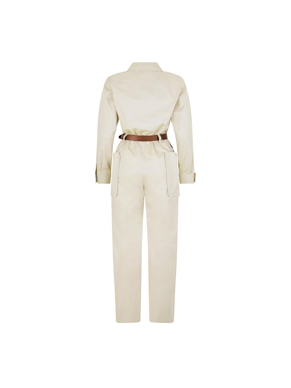 【関税・送料込み】SAINT LAURENT JUMPSUITS BEIGE COTTON SAINT LAURENT JUMPSUIT IN COTTON TWILL | cruisefashion