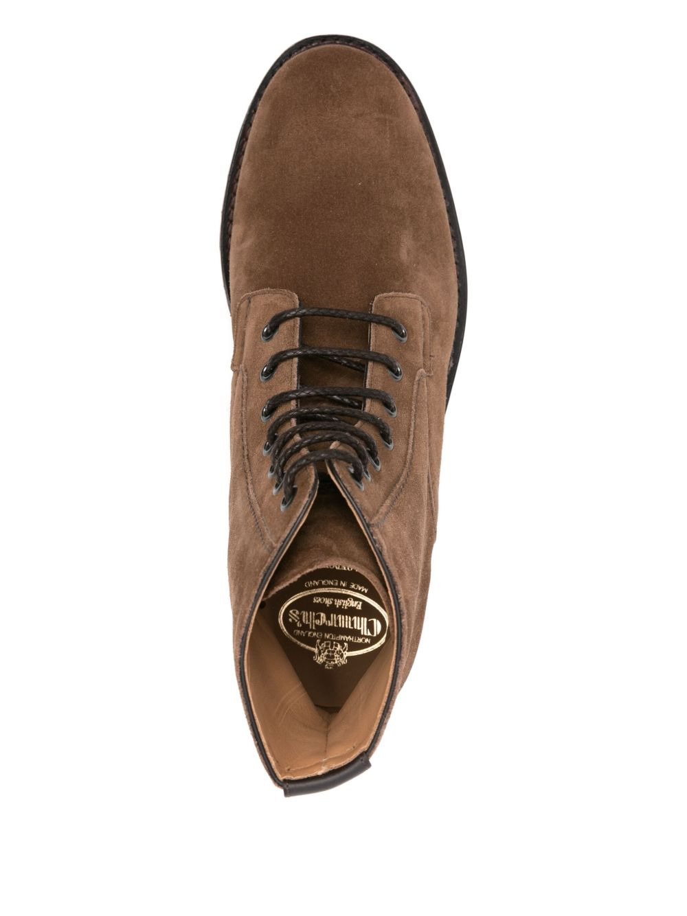 lace-up suede boots - 4