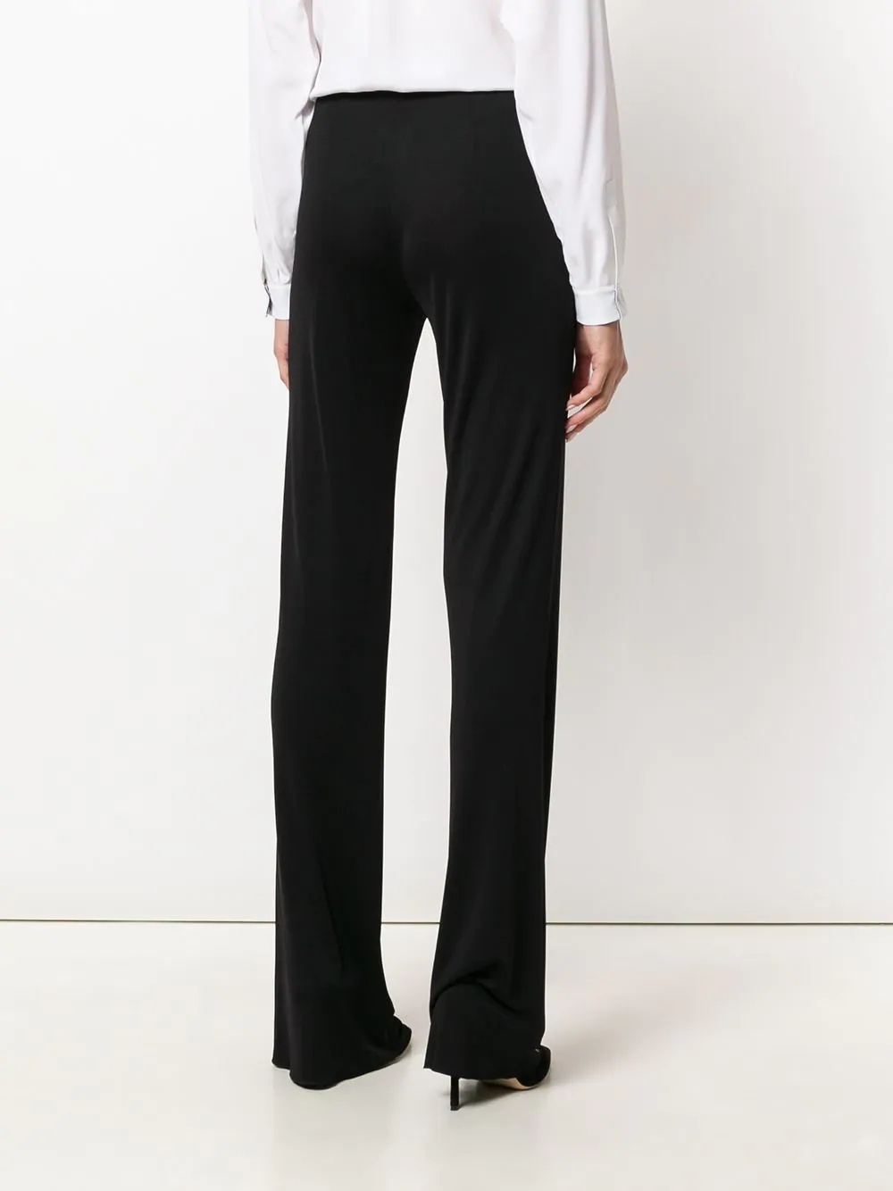 flared high-rise trousers - 4