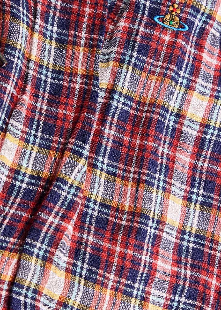 Vivienne Westwood Puppy Checked Linen-blend Corset - 5