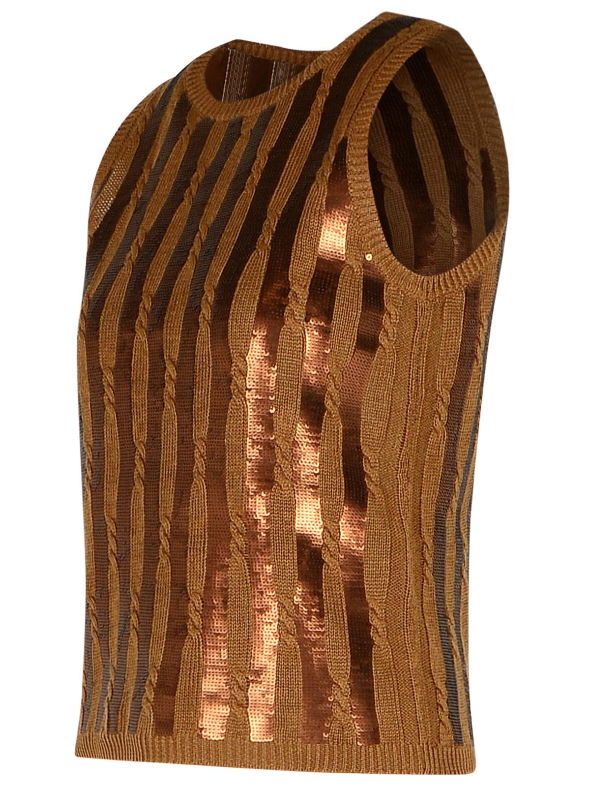 Max Mara 'Golia' Brown Linen Tank Top Women - 2