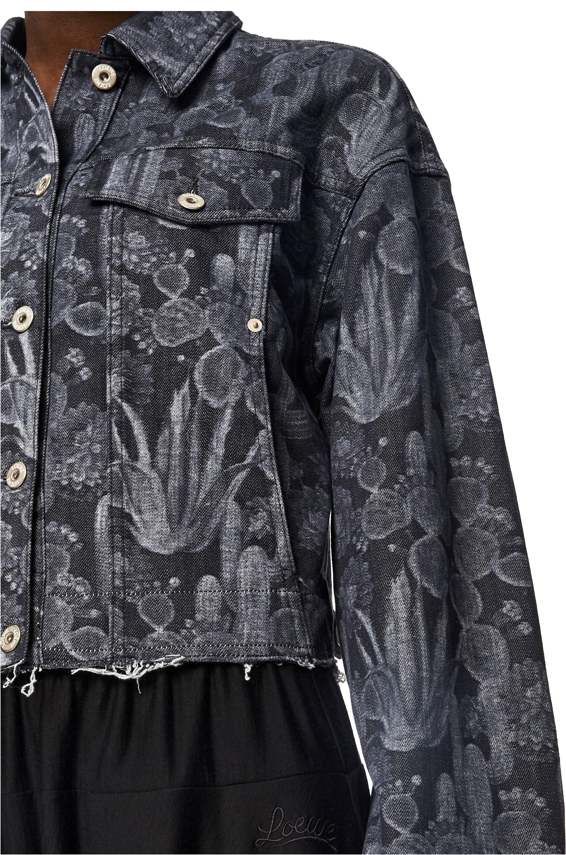 Cropped cactus jacket in denim - 5