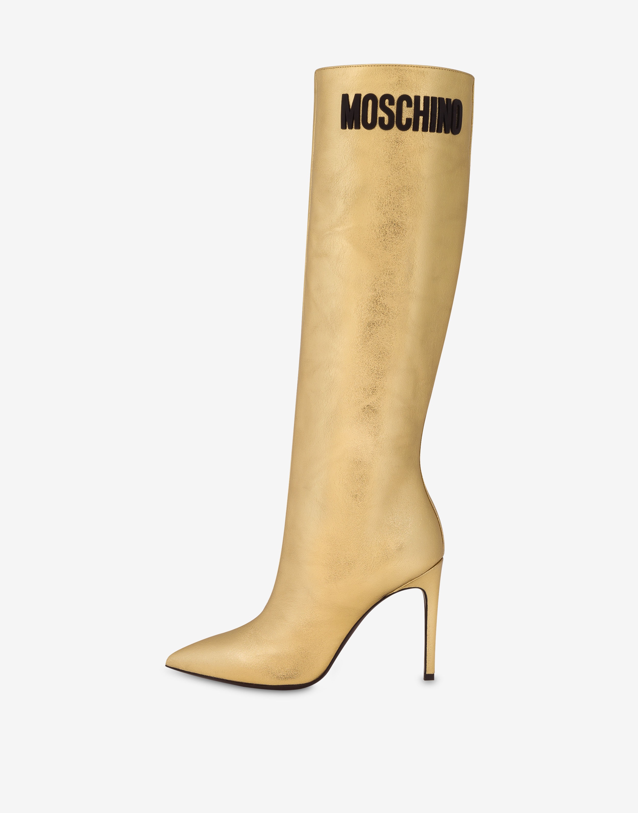 RUBBER LOGO METALLIC CALFSKIN BOOTS - 2