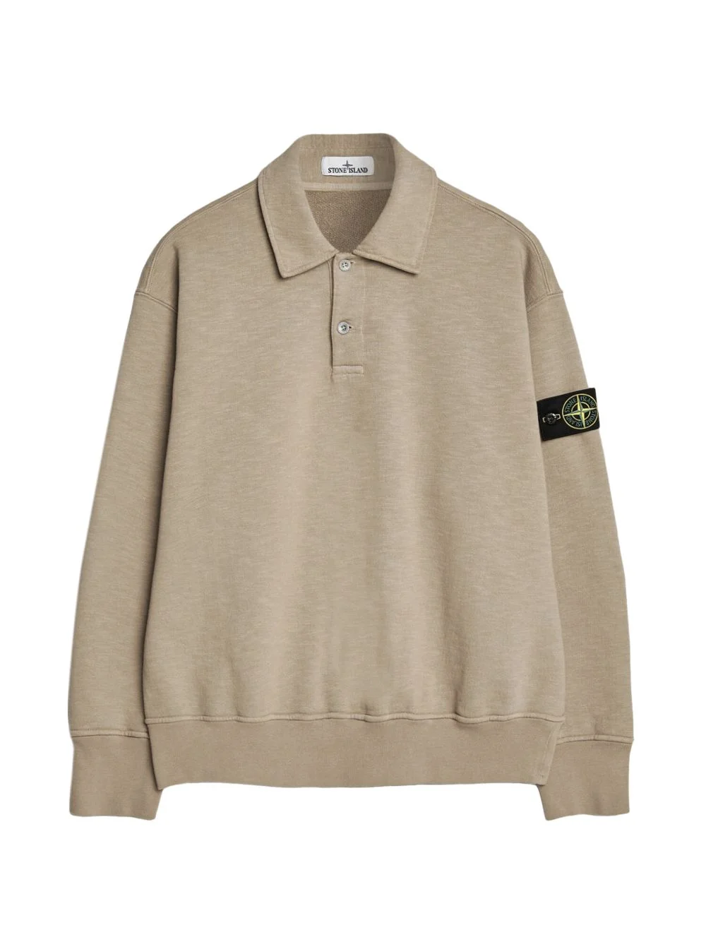 logo-patch long-sleeve polo shirt - 1
