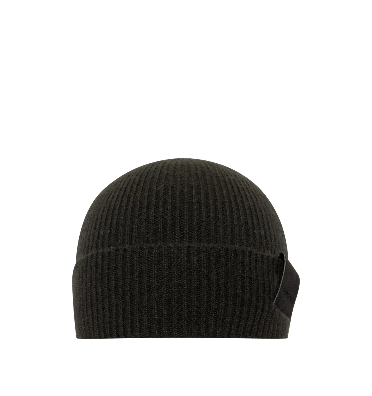 RIBBED CASHMERE BEANIE HAT - 1