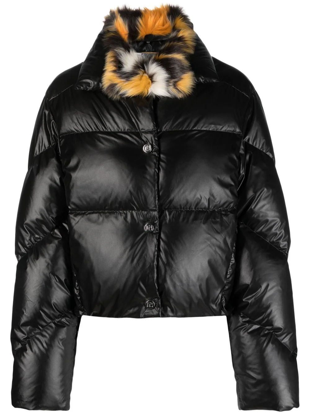 leopard-print quilted puffer jacket - 1