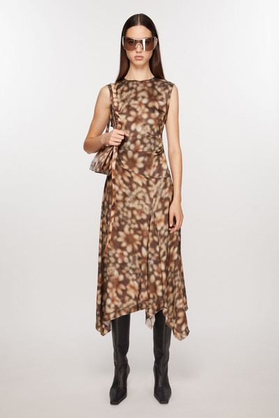Acne Studios Print sleeveless dress - Brown outlook