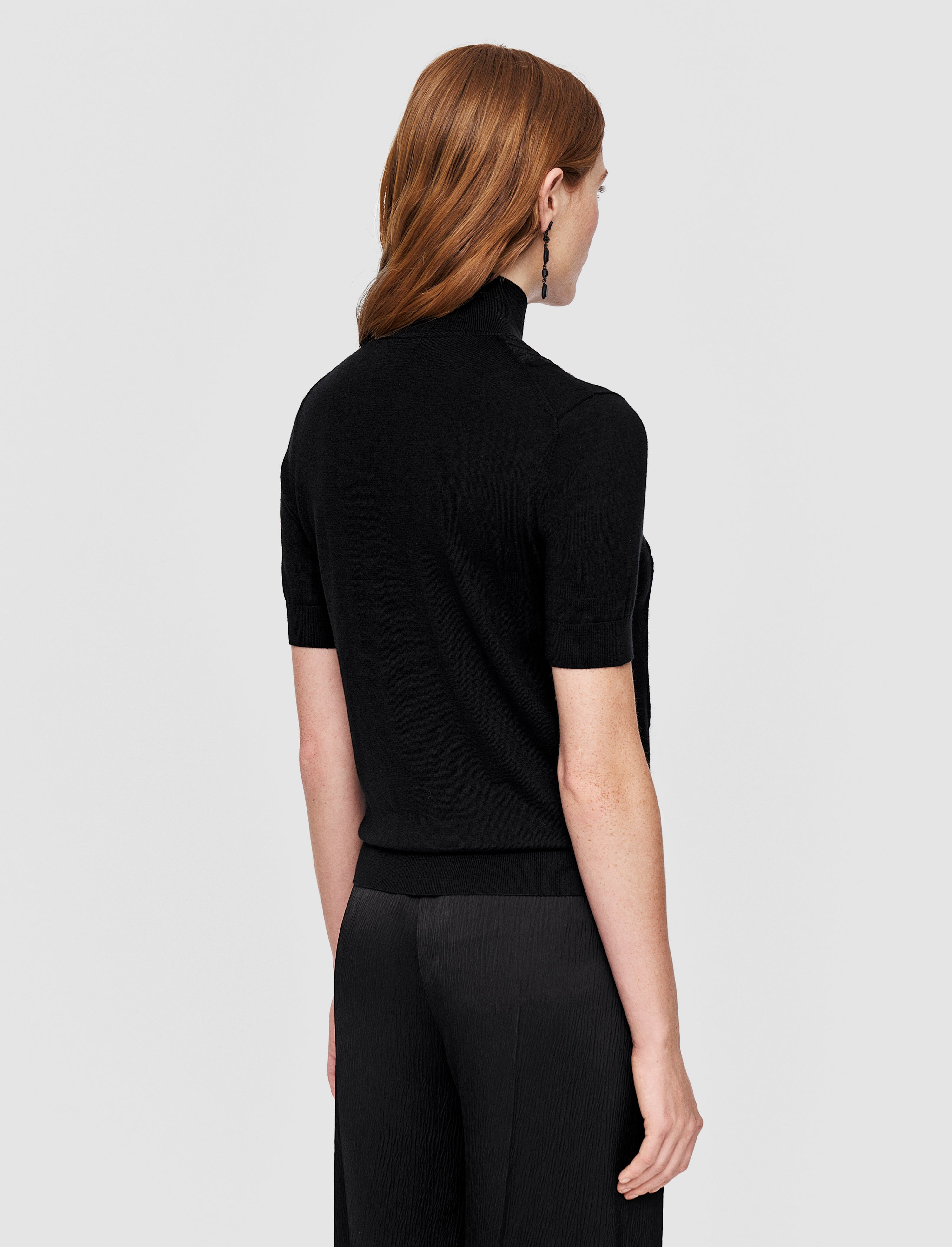 Lace & Knit Mock Neck Top - 3