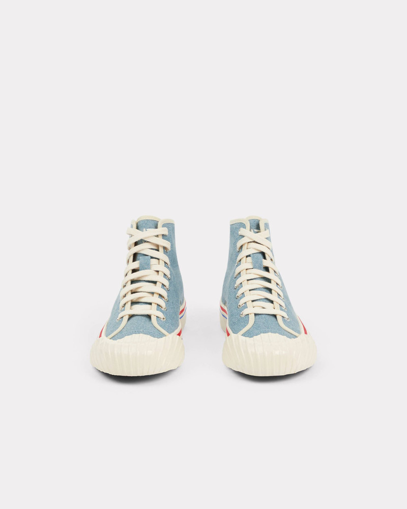 KENZO KENZOSCHOOL denim high-top trainers outlook