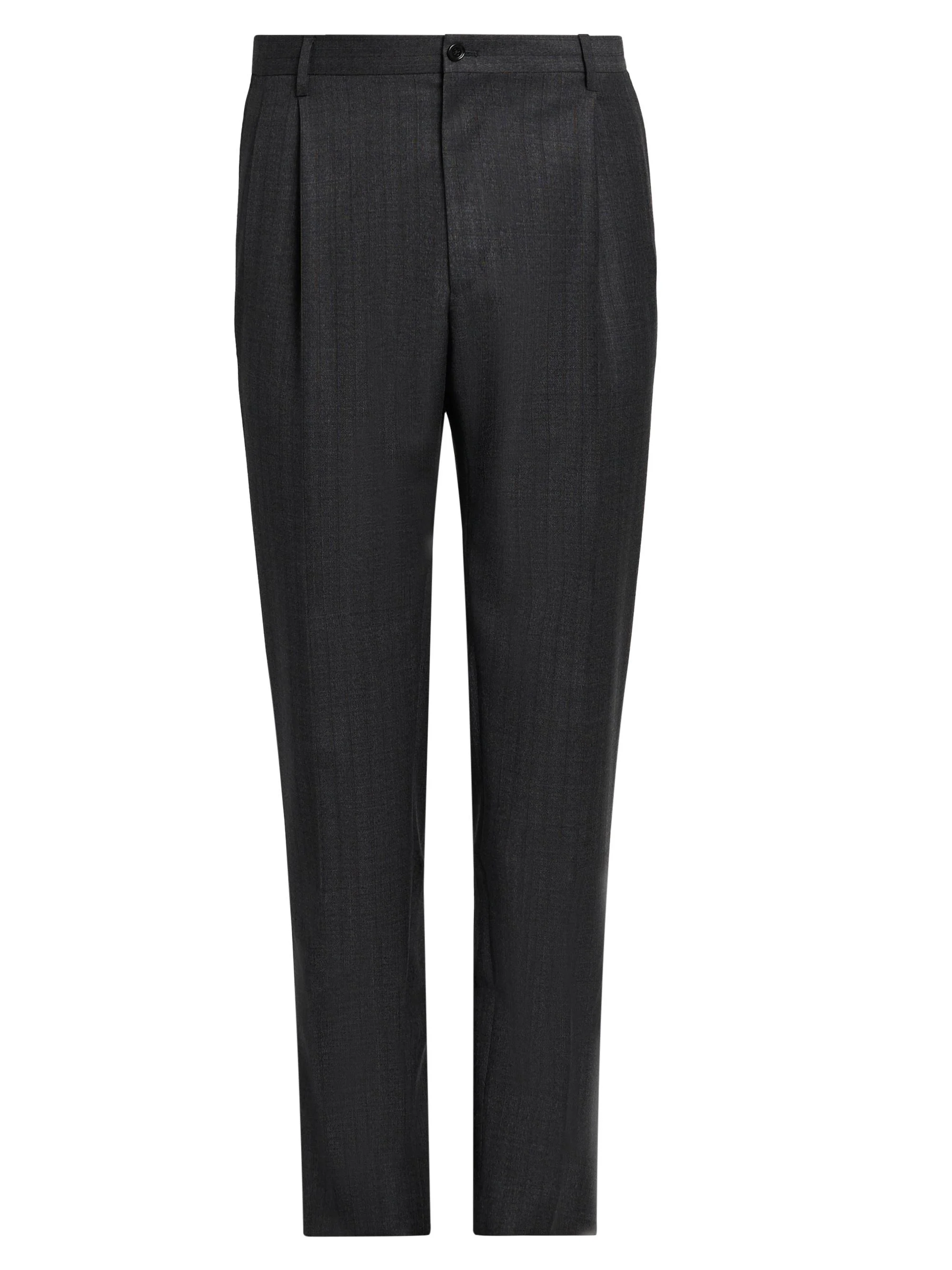 Men's Striped Pleated-Front Virgin Wool Pants - Rigato - 1
