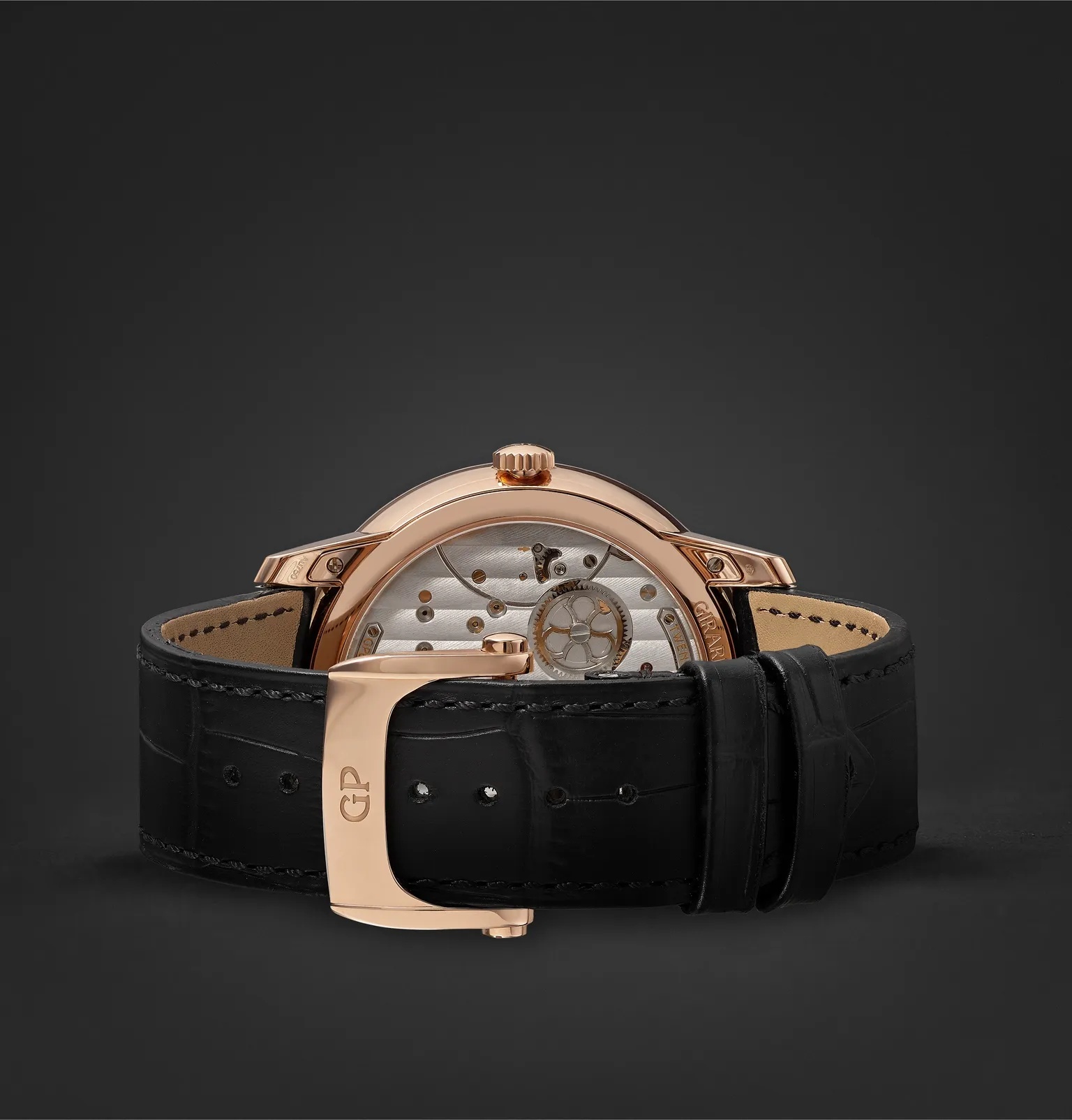 Classic Bridges Automatic Skeleton 45mm Rose Gold and Alligator Watch, Ref. No. 86000-52-001-BB6A - 3