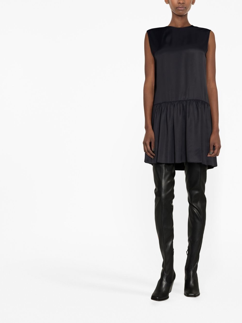 round-neck sleeveless minidress - 2