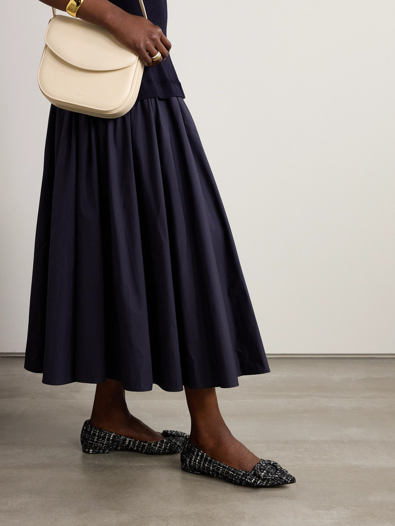 Gianvito Rossi Venezia Bouclé-tweed Point-toe Flats outlook